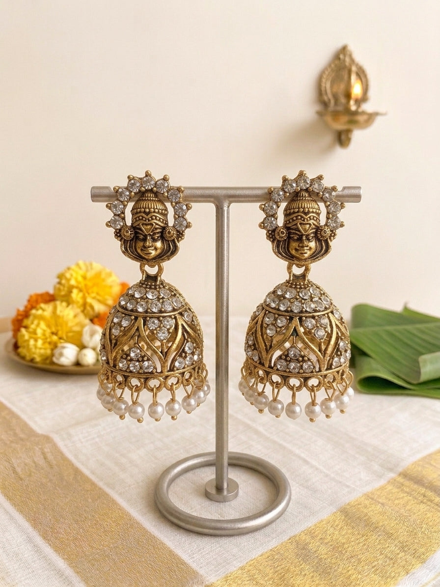 Kathakali Motif Jhumkas