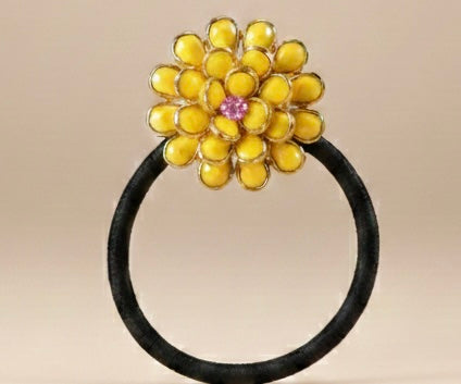 Radiant Kundan Floral Hair Tie