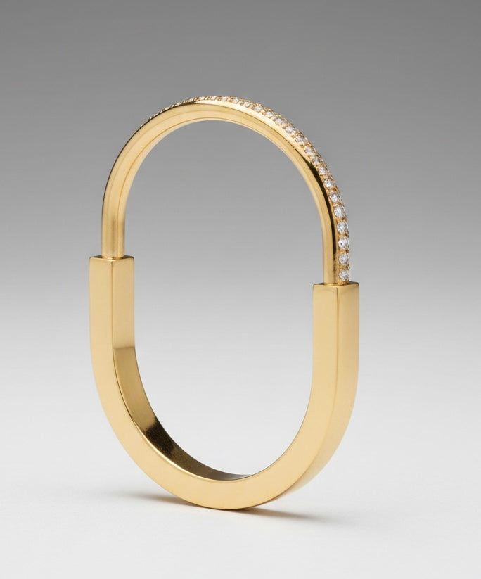 The Linear Crystal Bypass Bangle