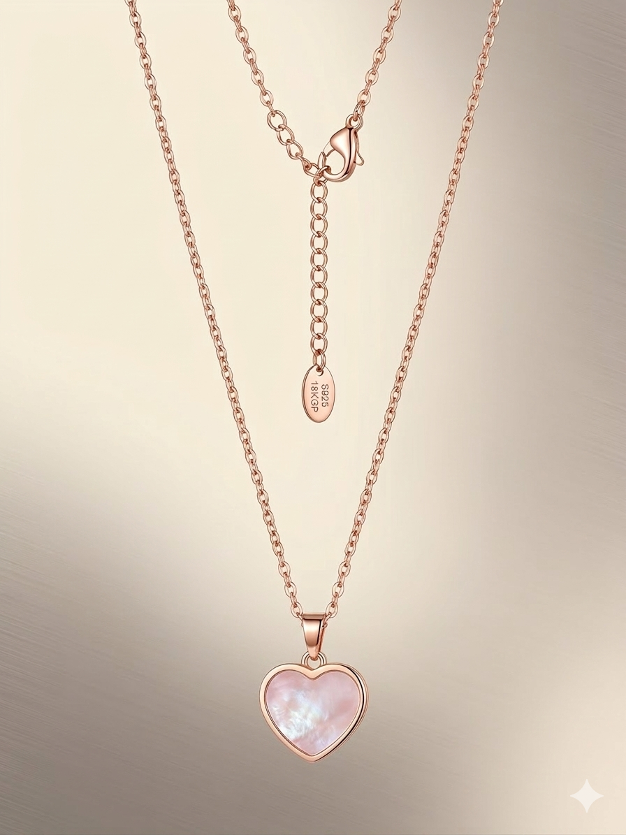 Ethereal Blush PINK Pendant chain Collection: A Symbol of Radiance in Rose Gold
