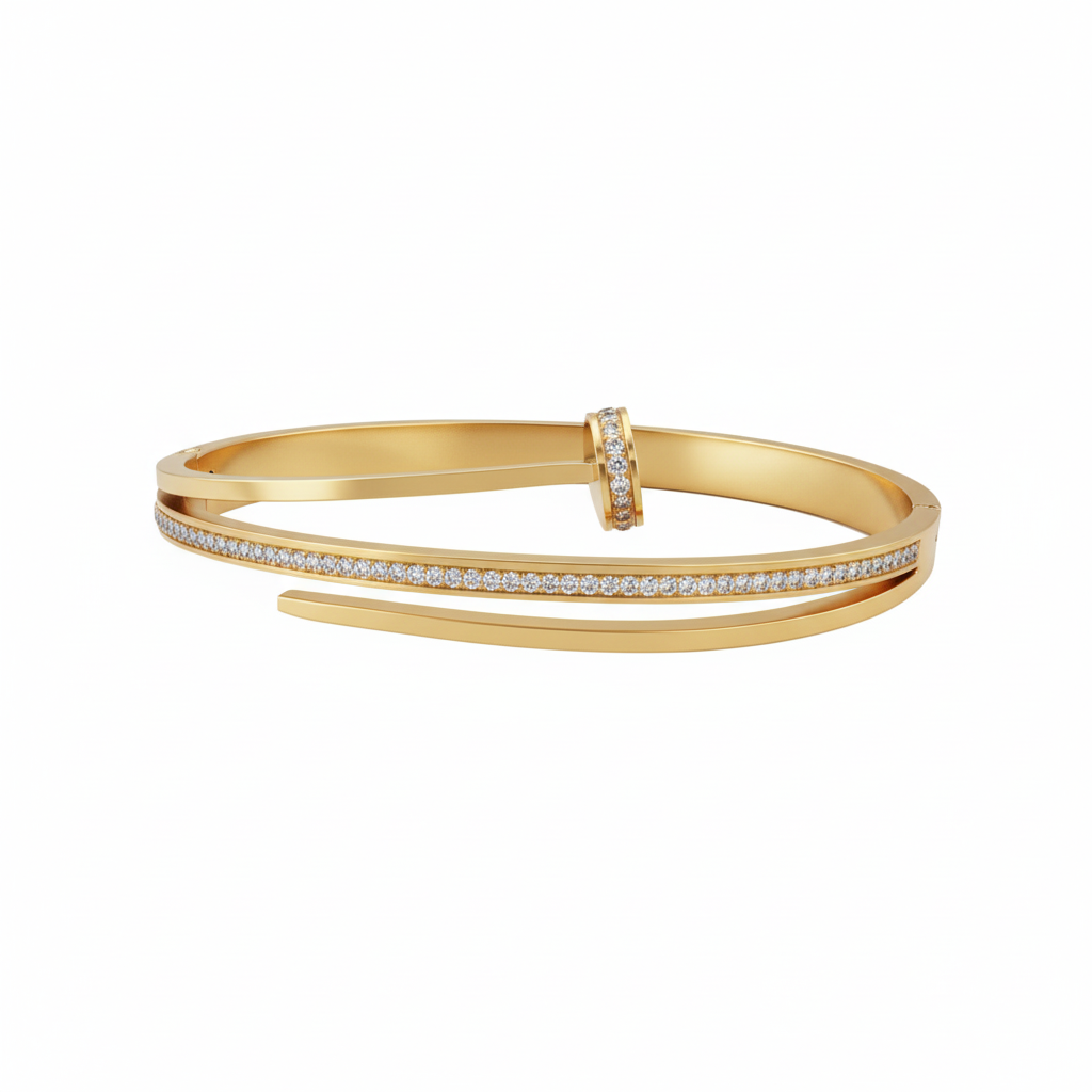 The Lustre Nail: Triple-Wrap Pavé Statement Bangles Collection