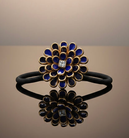 Radiant Kundan Floral Hair Tie