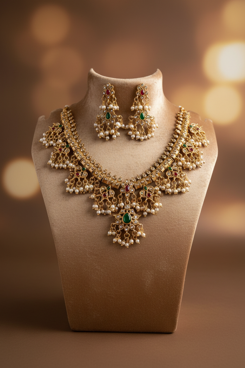 The Swarnamukhi Guttapusulu Muthu Mala Necklace: A Featherlight Heritage Tribute