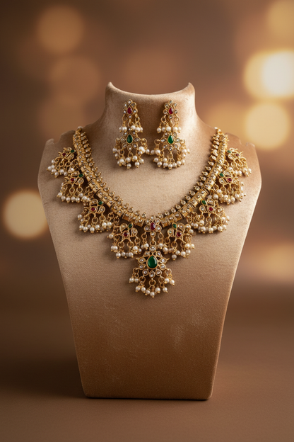 The Swarnamukhi Guttapusulu Muthu Mala Necklace: A Featherlight Heritage Tribute