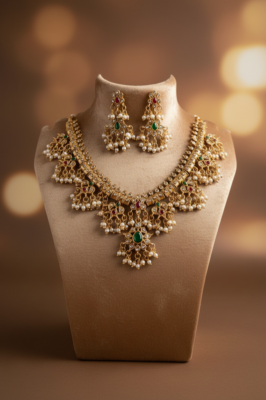 The Swarnamukhi Guttapusulu Muthu Mala Necklace: A Featherlight Heritage Tribute