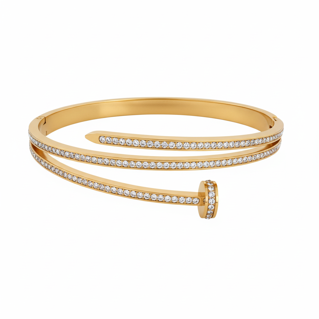 The Lustre Nail: Triple-Wrap Pavé Statement Bangles Collection