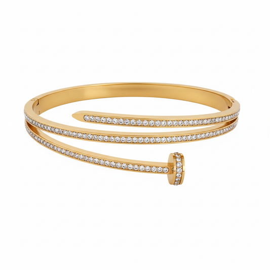 The Lustre Nail: Triple-Wrap Pavé Statement Bangles Collection