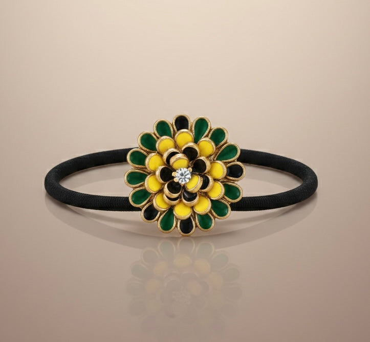 Radiant Kundan Floral Hair Tie