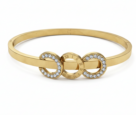 The Roman Radiance Triple-Ring Bangle