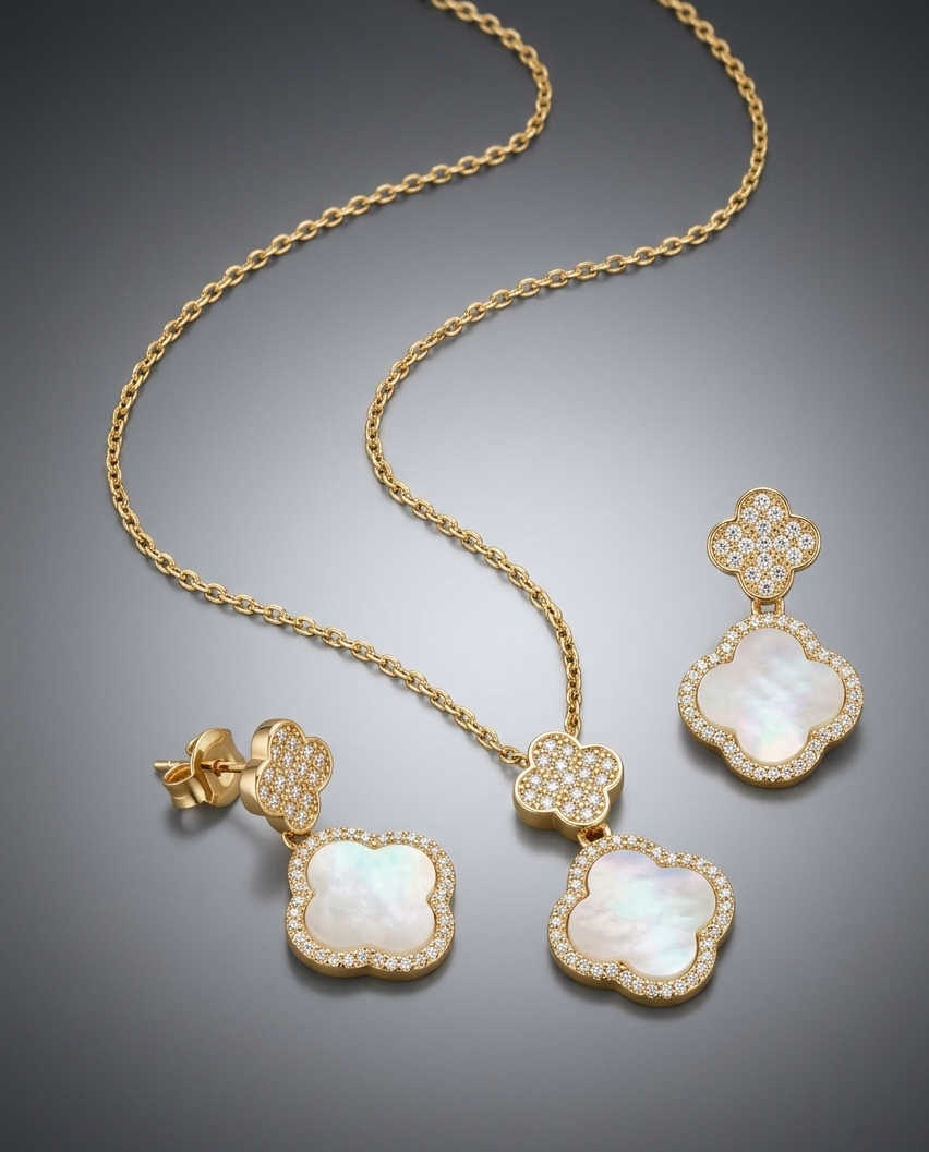 Mother of Pearl Clover Ensemble