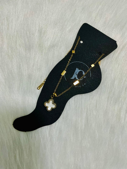 18K Gold Plated Anti-Tarnish Long-Lasting Flower Charm Anklet