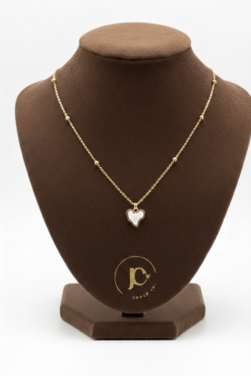 Golden Heart MOP Necklace