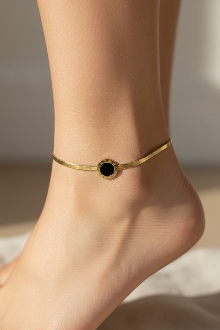 18K Gold Plated Anti-Tarnish Snake Chain Anklet