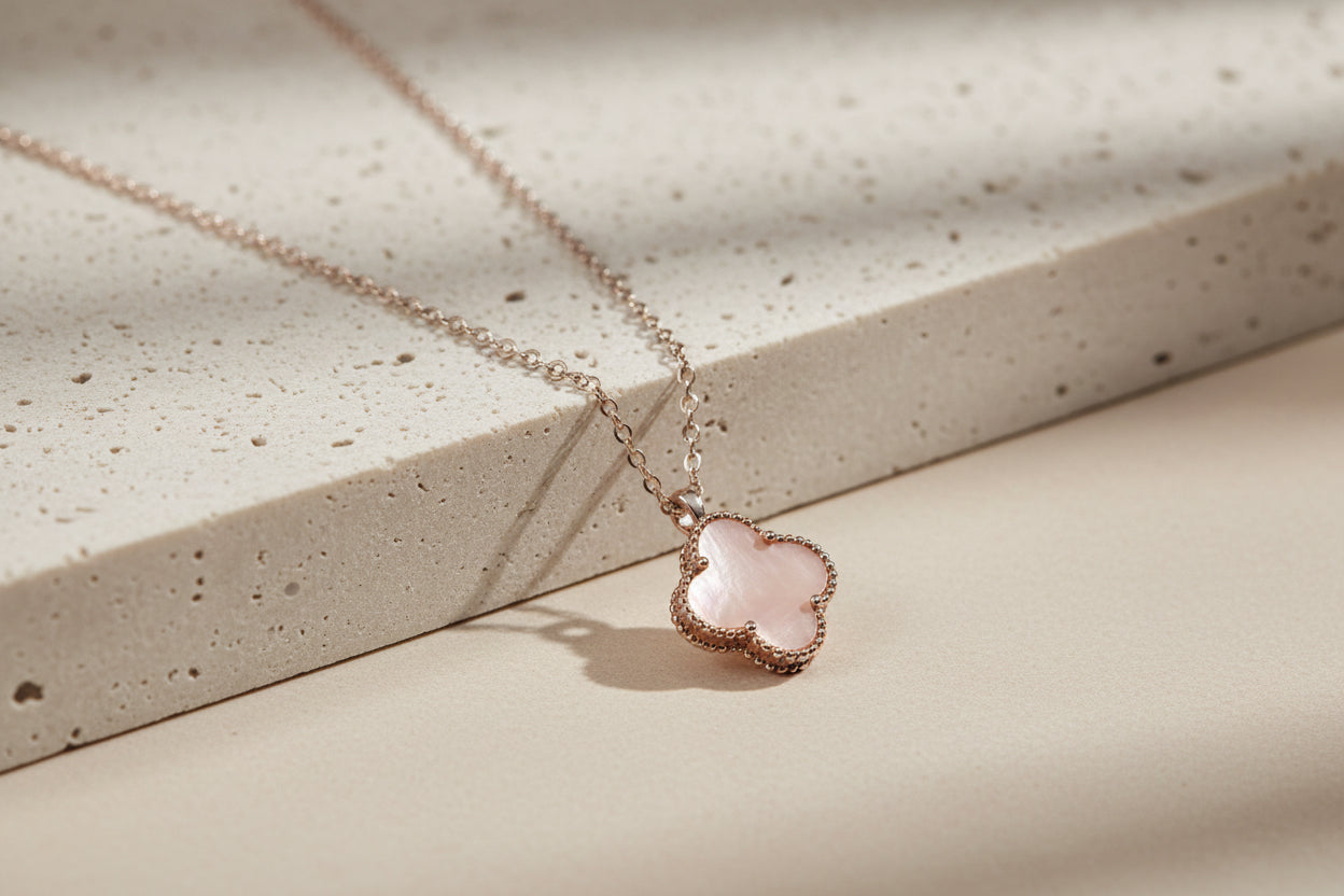 Ethereal Blush PINK Pendant chain Collection: A Symbol of Radiance in Rose Gold