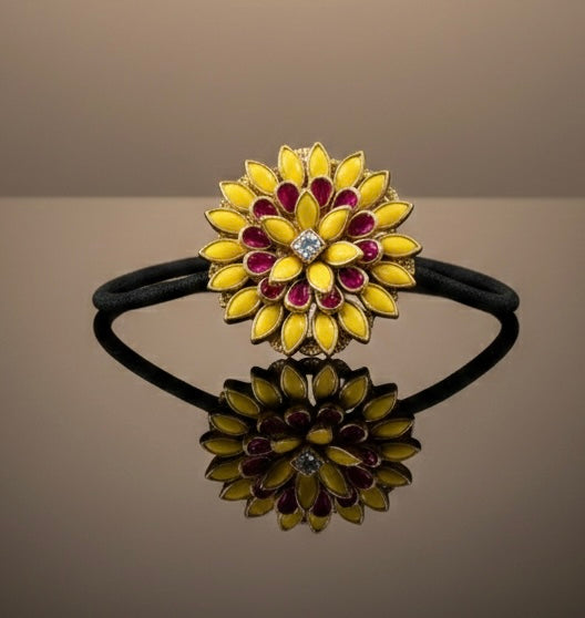 Radiant Kundan Floral Hair Tie