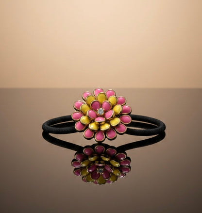Radiant Kundan Floral Hair Tie