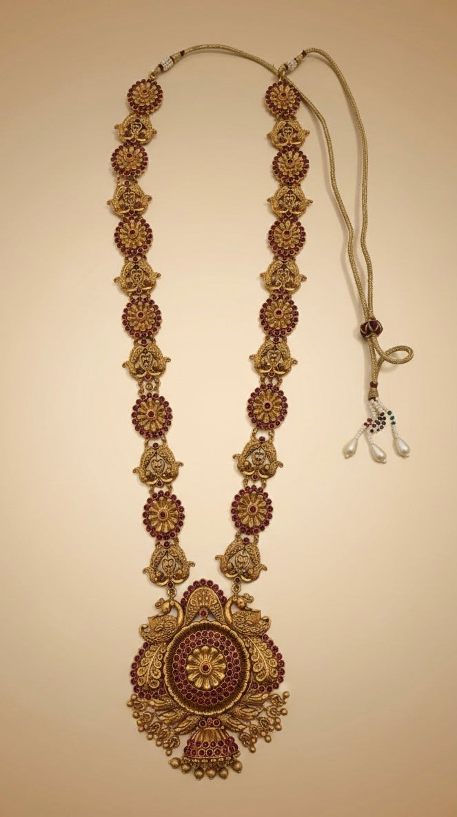 Imperial Ruby & Gold Peacock Heritage Haram