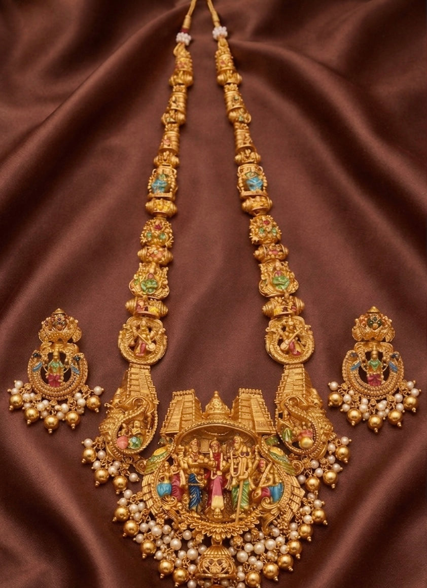 Meenakshi Sundareswarar Kalyanam Bridal Temple Haram Set