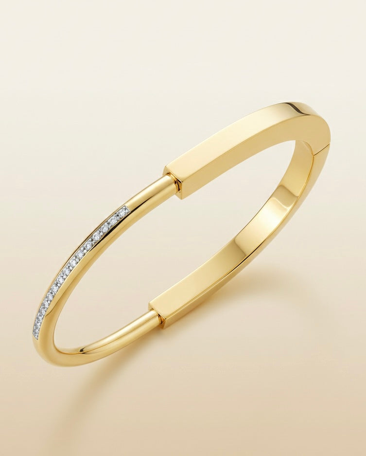 The Linear Crystal Bypass Bangle