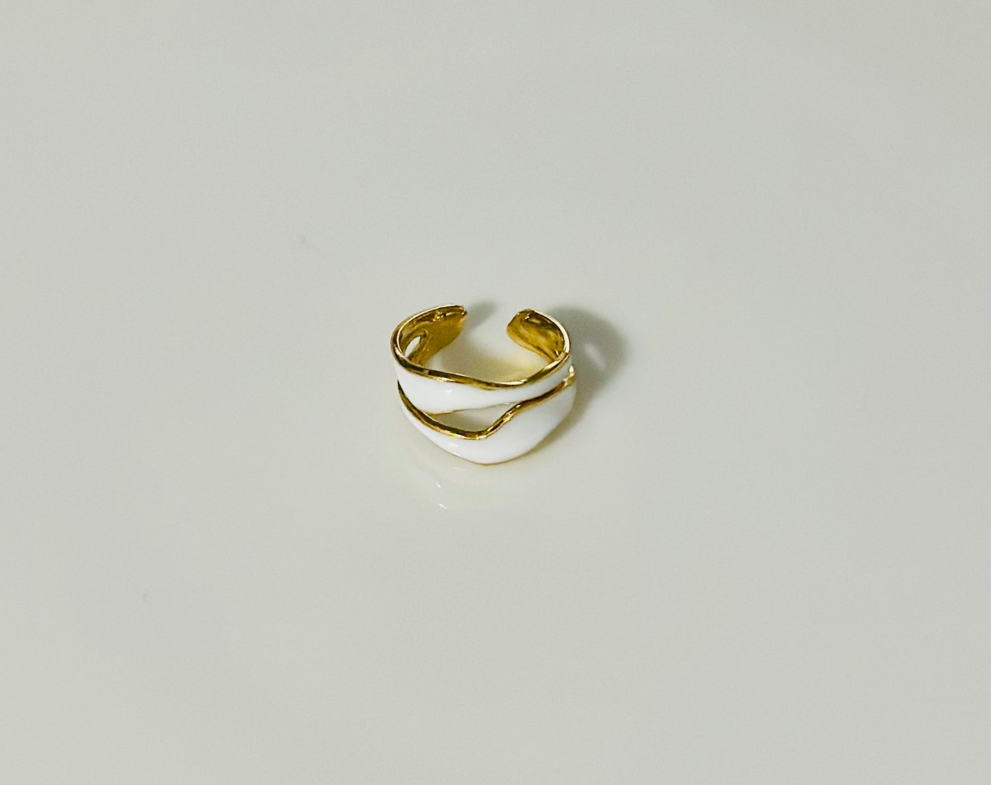 LumenLoop 2 LAYER WHITE ENAMEL RING