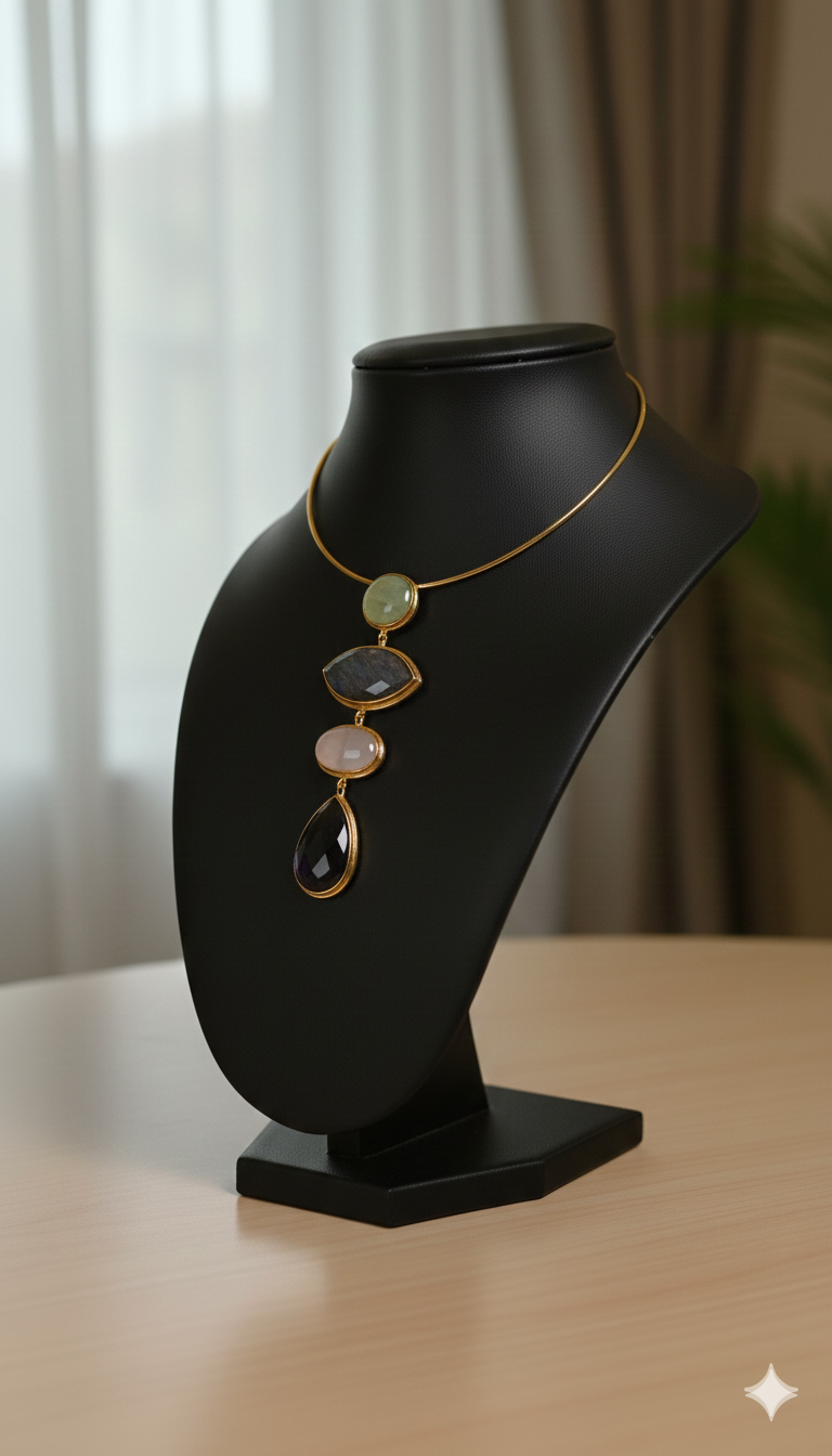 The Quadalite Hasli  [Bloom Edit]: Aventurine, Labradorite, Rose Quartz & Amethyst