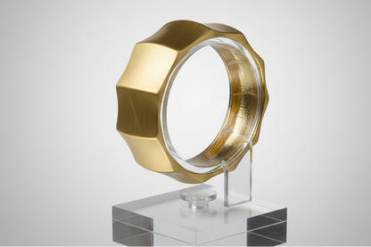 The Sculpted Matte  Ribbed Statement Bangle