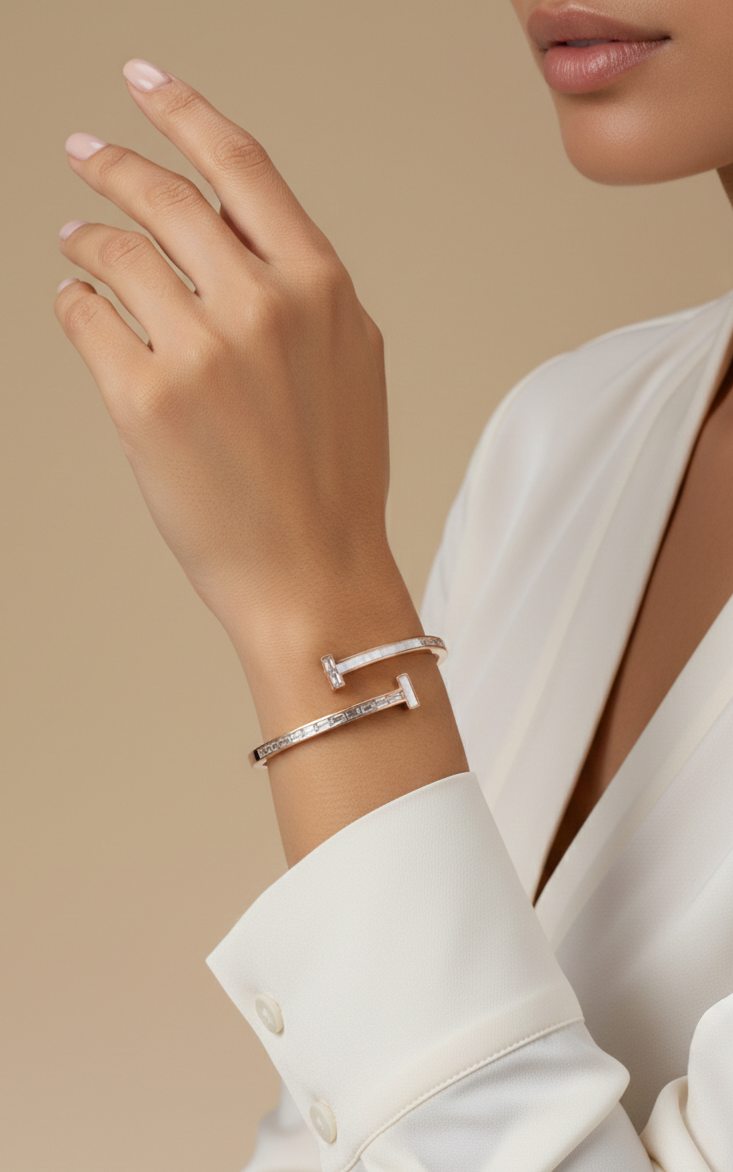 The Rose Linear Bypass Bangle